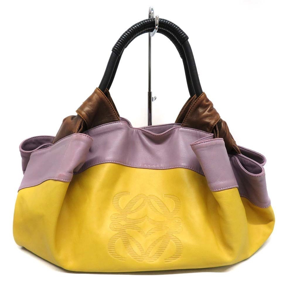 Loewe Nappa Aire Handbag Leather Yellow
